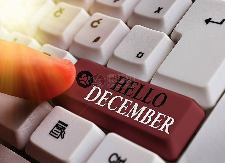 12月Hello12月欢迎当年十二月时使用的商业照片显示问候图片