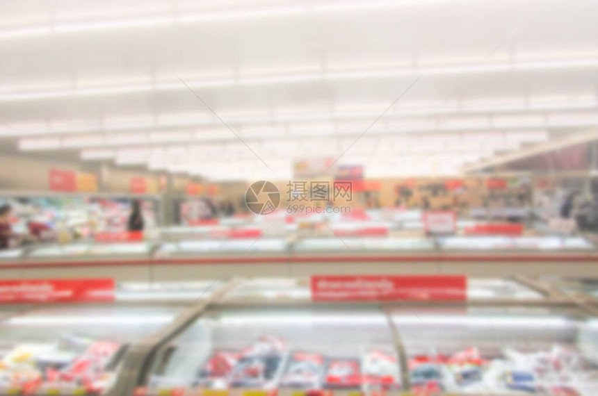 泰国超市背景模糊图片