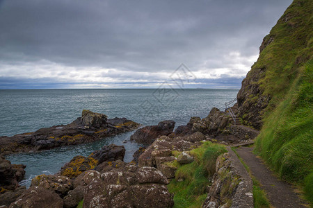 爱尔兰黑头海崖图片