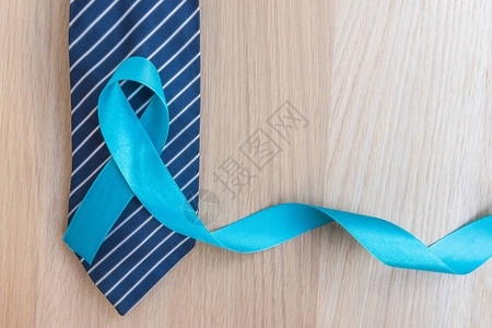 11月前列腺癌认识和男健康蓝丝带象征图片