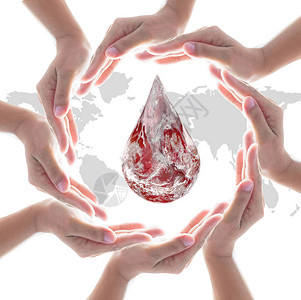 世界献血日和全国献血月捐赠慈善理念美航空天局提供的这背景图片