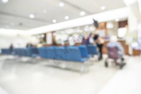 医疗模糊背景患者服务柜台医院大厅收银员和药房柜台内部在候图片