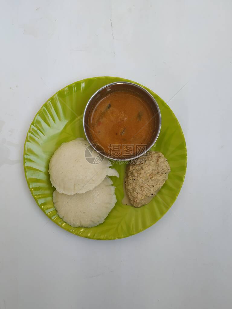 印度素食米饼早餐图片