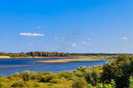 俄罗斯奥卡河的景色高清图片