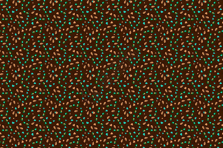 橙色黑色和绿色的可爱樱桃光栅无缝模式可用于节日贺卡纺图片