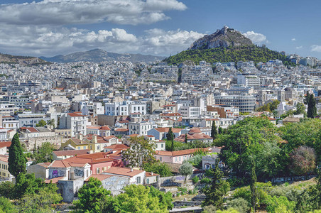 这座山上雅典城的风景令人叹为观止图片