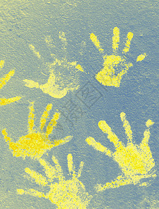 儿童手印的颜色背景多色手印info图片