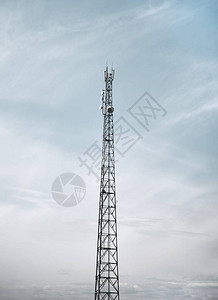 用于信号5G4G和互联网的高杆电信传输概念技术高频信图片
