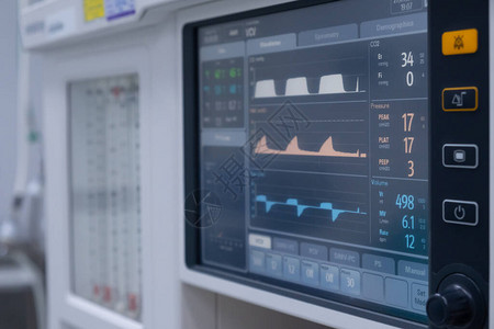 无创玻尿酸医院手术室的生命体征监测仪生命体征监护仪用于测量脉搏血氧饱和度无创血压体温EtC背景