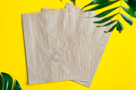 生态友好型纸工业棕色袋图片