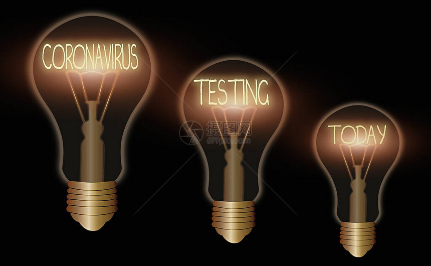 收集可行病人样本以识别SARSCOV2现实型彩色年光灯泡的商业概念图片