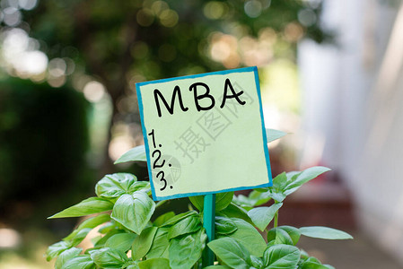 显示Mba的概念手写概念意义旨在培养商业和管理职业技能普通图片