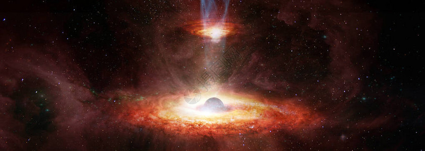 螺旋星系双胞胎黑洞该图像由美国航天图片