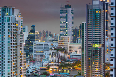 曼谷泰国市中心城市景图片