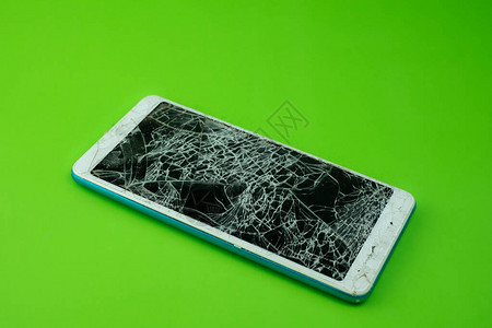 智能手机屏幕在绿图片