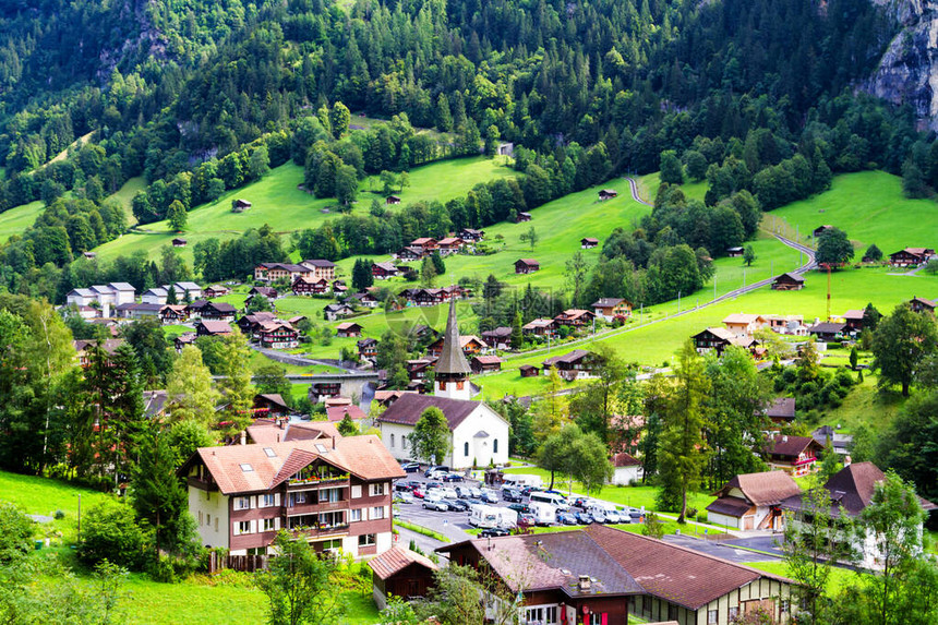 瑞士劳特布龙嫩谷图片