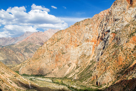 范山丘陵山地景观帕米尔塔吉克斯坦中亚通往伊斯图片