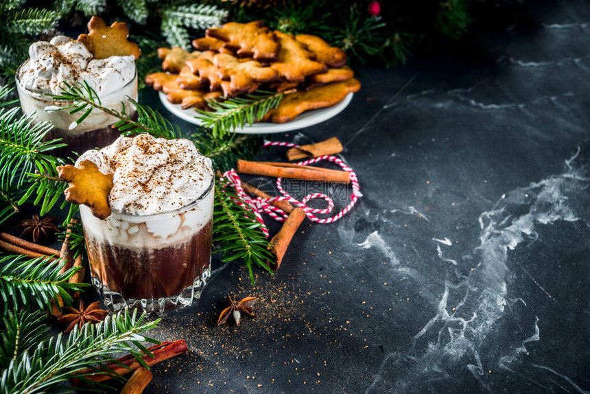 圣诞姜饼热巧克力图片