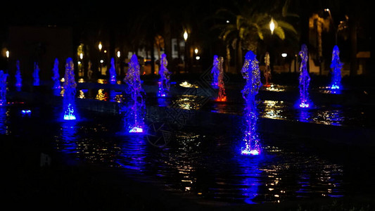 照明装饰喷泉背景图片