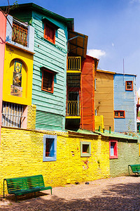 布宜诺斯艾利斯LaBoca街区多彩图片