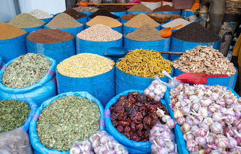 摩洛哥马拉喀什市的麦地那市场图片