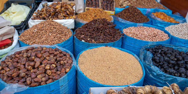 摩洛哥马拉喀什市的麦地那市场高清图片