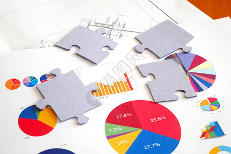 办公室财务顾问和会计概念中的财务报告图表数据图片