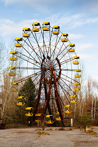 乌克兰切尔诺贝利地区Pripyat游乐园被图片