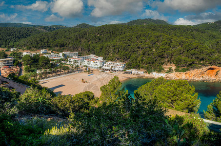 圣米格尔港伊维萨岛西班牙高清图片