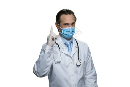 中年医生戴呼吸器面具图片