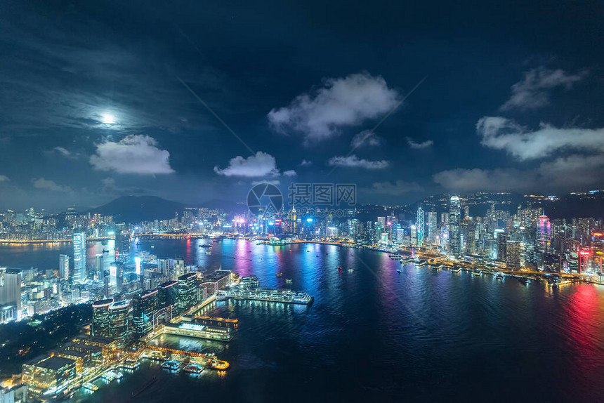 香港市维多利亚港图片