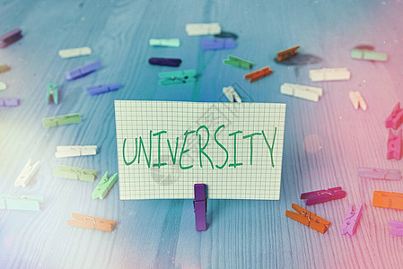 概念手写显示大学概念意义高等教育机构提供教学设施彩色皱褶矩形图片
