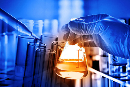 化学实验室背景科学实验室研发理念中带实验室玻璃器皿的图片