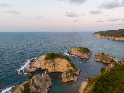 长曝光技术与伊斯坦布尔海边和阿格瓦海边背景图片