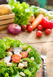 MixSalad和健康食品新鲜有机蔬菜图片