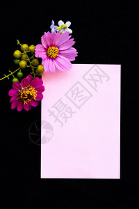粉红色花朵的纸图片