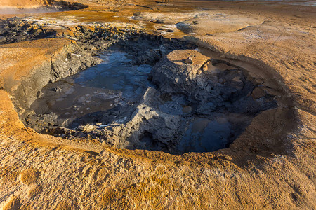 冰岛北部克拉夫活跃火山系统的一部分图片