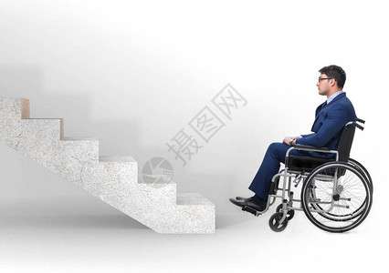 残疾人轮椅无障碍概念图片