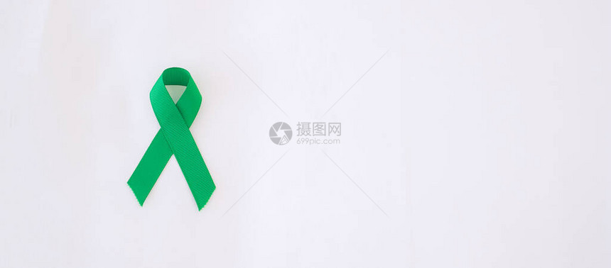 用于支持人们生活和疾病的绿丝带ListerGallbladdersbile管道肾癌和淋巴图片