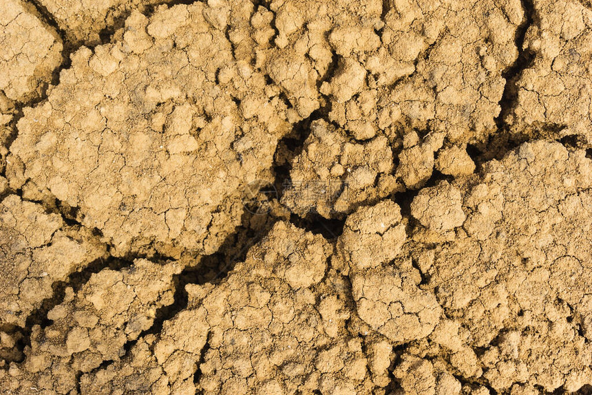 破裂的粘土表面质地干燥和切碎的黄土裂隙地面旧断砂背景沙图片