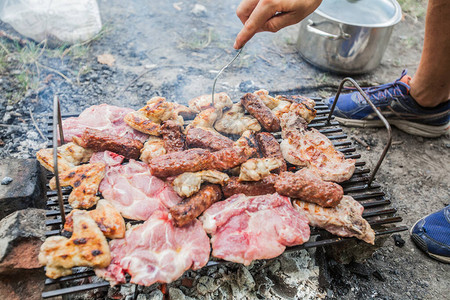 肉类夏季野餐图片