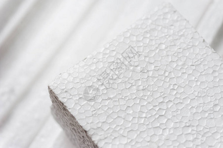 特写白色聚苯乙烯泡沫聚苯乙烯泡沫是包装中的缓冲材料工艺应用材图片