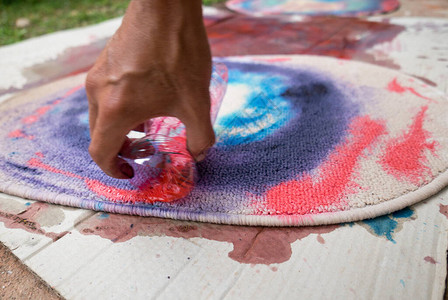 纺织部门概念彩色地毯染料图片