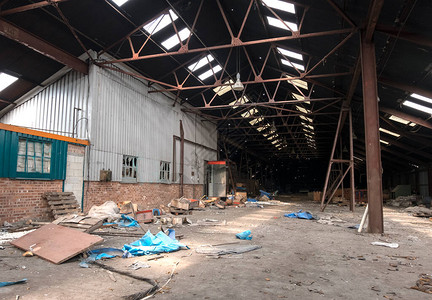 废弃工厂的内部图片