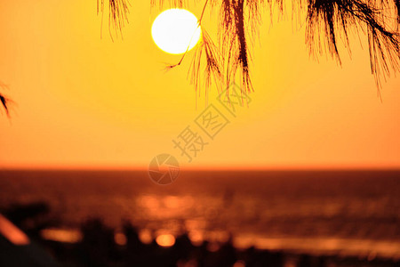 长滩岛的日落图片