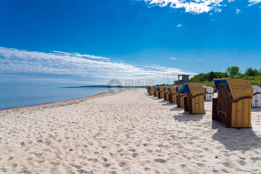 德国波罗的海岸滩上的沙图片