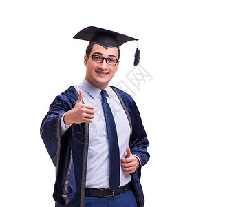 毕业的年轻男学生图片
