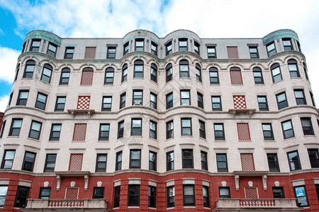 美国波士顿旧住宅公寓楼有石图片