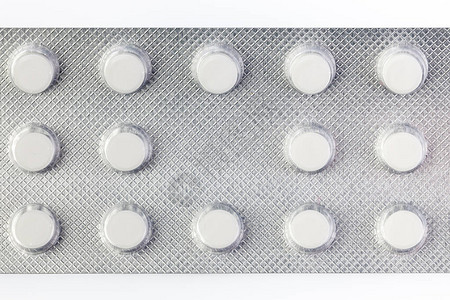 泡罩包装中的一堆药片医药行业药房产品卫生保健新的水泡与孤立在白色图片