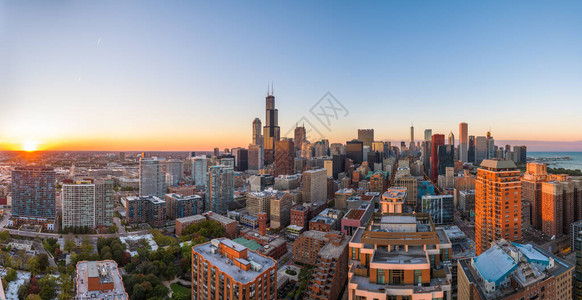 芝加哥伊利诺伊州美国市中心天际线图片